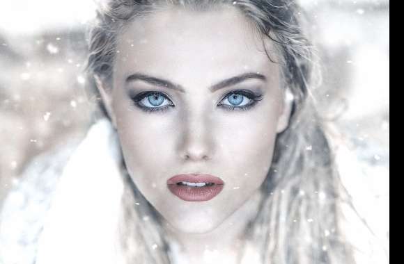 Blonde Beauty with Blue Eyes -