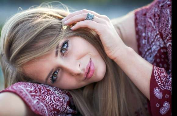 Blonde Beauty with Hazel Eyes -