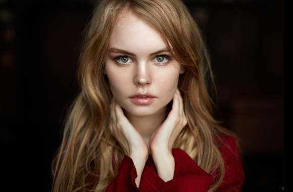 Blonde Green-Eyed Russian Model