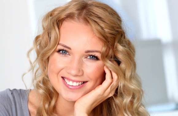 Blonde Model Smile wallpapers hd quality