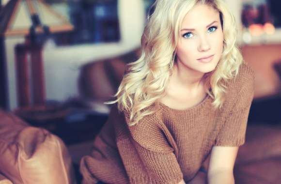 Blonde Woman in Sweater -