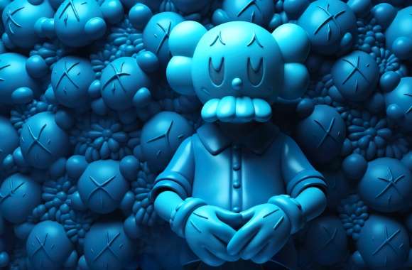 Blue Kaws Wallpaper