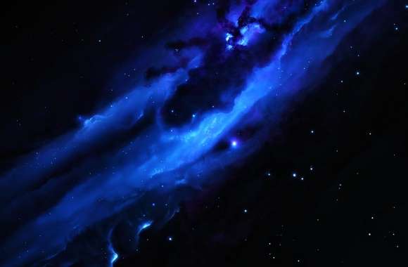 Blue Nebula A Stunning HD Space Wallpaper