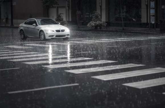 BMW in Rain Stunning for Car Enthusiasts