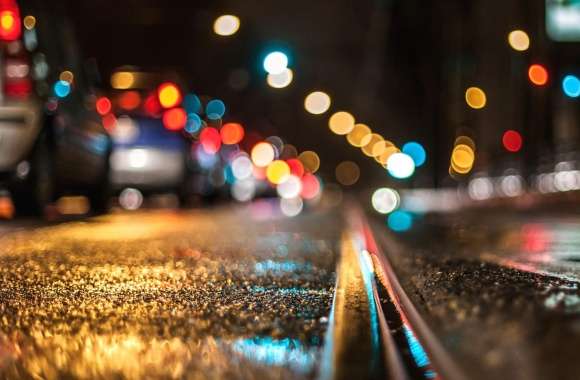 Bokeh Light Rain Road Night Macro Photography Time Lapse