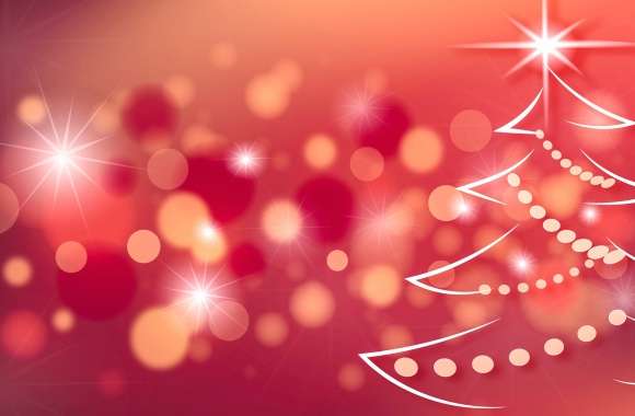 Bokeh Red Christmas Tree Holiday Christmas wallpapers hd quality