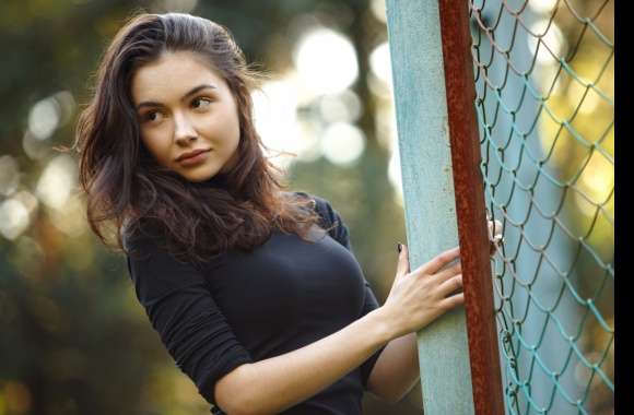 Brunette Beauty Bokeh wallpapers hd quality