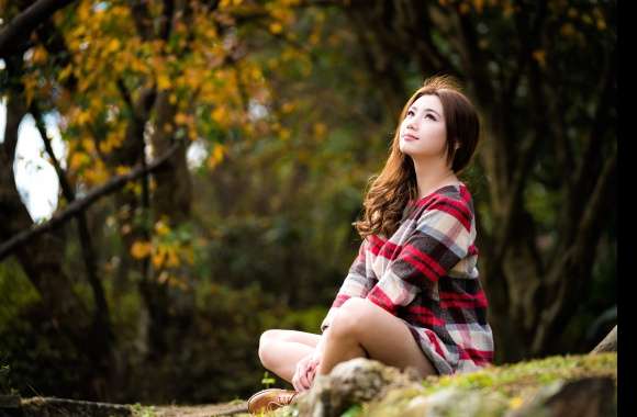 Brunette Beauty in Nature -