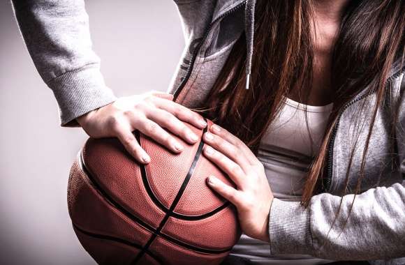 Brunette Model Basketball Sports