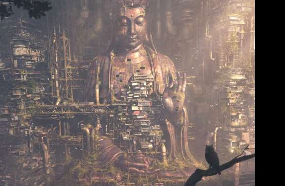 Buddha Sci Fi Post Apocalyptic wallpapers hd quality