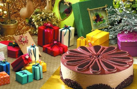 Cake Gift Holiday Christmas wallpapers hd quality