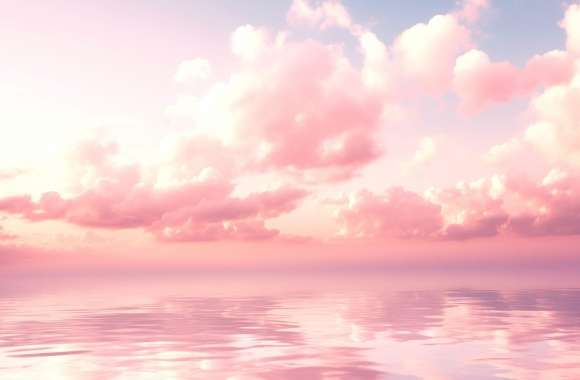 Calm and Beautiful Pink Aesthetic Sky Wallpaper