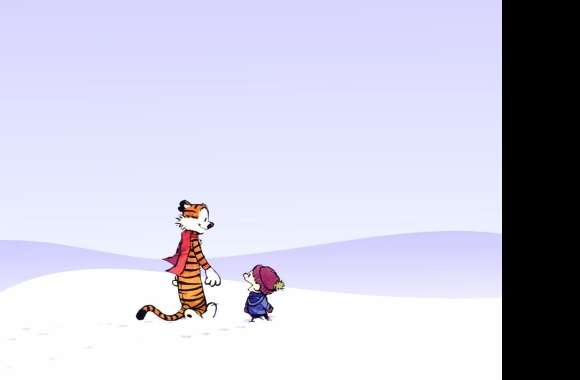 Calvin and Hobbes Winter Stroll