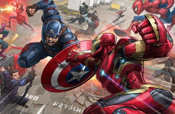 Captain America Civil War Epic Battle