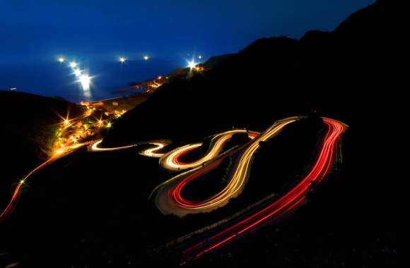 Captivating Time Lapse Light Trails on the Road -