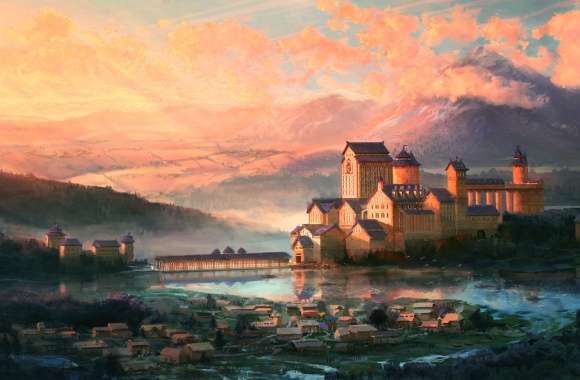 Castle Medieval Fantasy Landscape