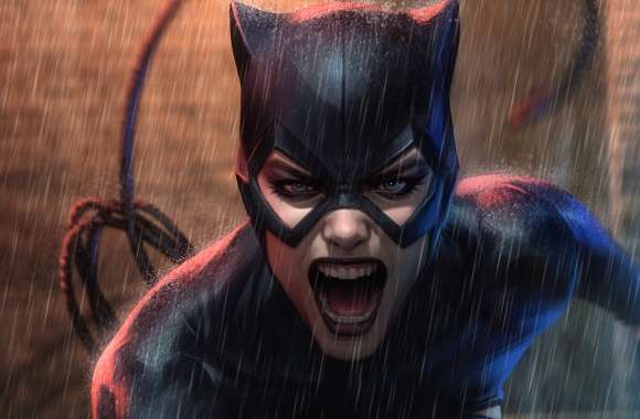 Catwoman in the Rain -