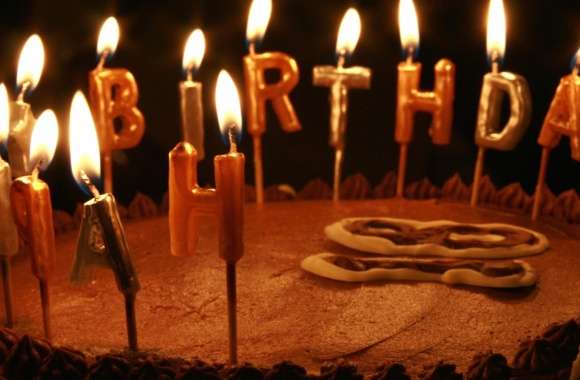 Celebratory Birthday Cake with Candles wallpapers hd quality