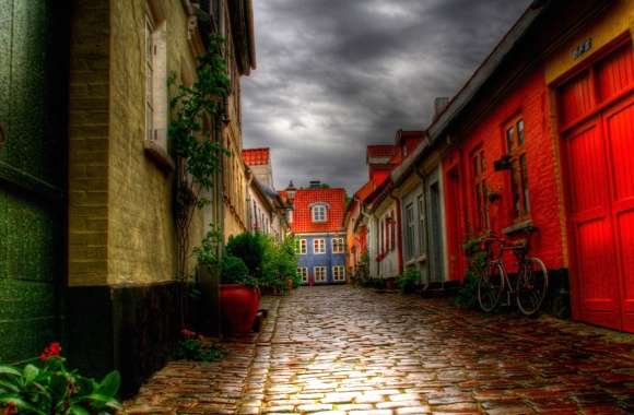 Charming Alleyway HDR wallpapers hd quality