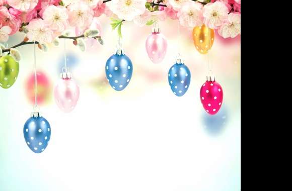 Christmas Ornaments Blossom Pink Holiday Easter