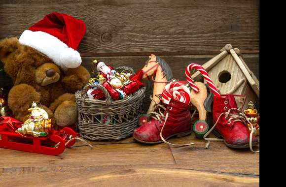 Christmas Ornaments Teddy Bear Santa Hat Candy Cane Toy Holiday Christmas