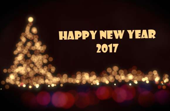 Christmas Tree Bokeh Light New Year Holiday New Year 2017