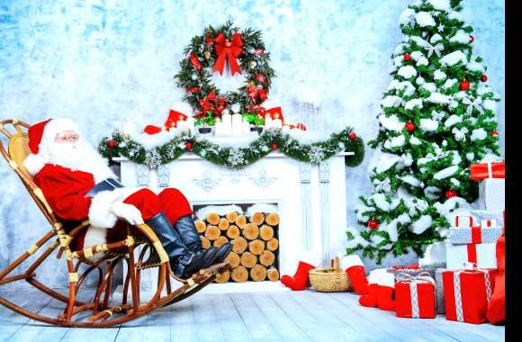 Christmas Tree Rocking Chair Santa Holiday Christmas