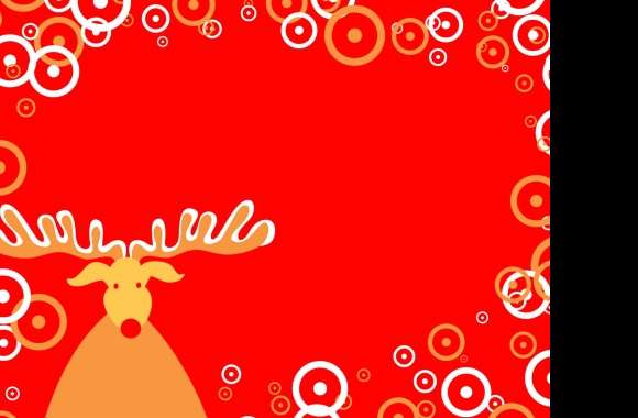 Circle Red Reindeer Holiday Christmas wallpapers hd quality