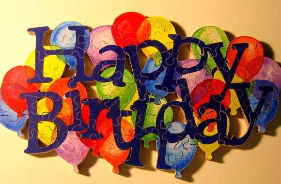 Colorful Balloon Birthday Puzzle