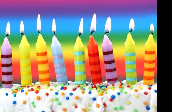 Colorful Birthday Candles - wallpapers hd quality