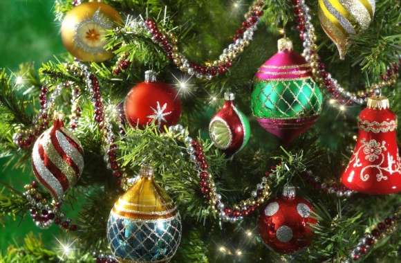 Colorful Colors Christmas Ornaments Christmas Tree Holiday Christmas