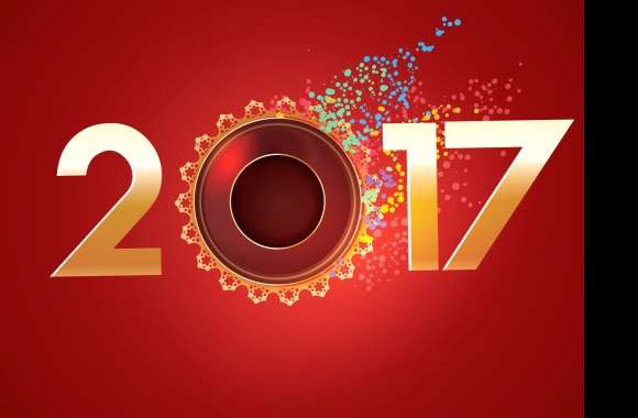 Colorful New Year Holiday New Year 2017