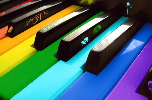 Colorful Piano Art