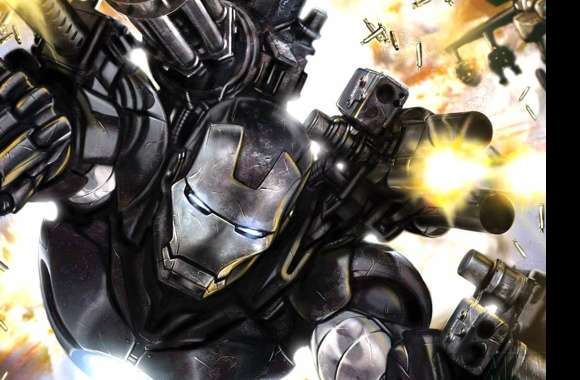 Comic War Machine Wallpaper