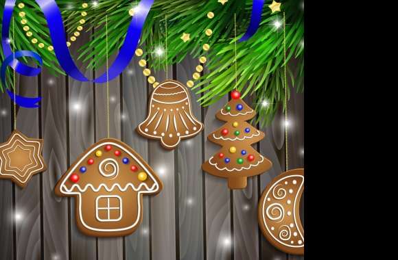 Cookie Gingerbread Christmas Ornaments Holiday Christmas wallpapers hd quality