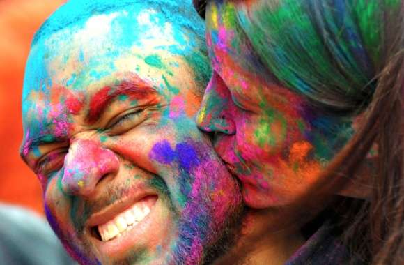 Couple Colors Holiday Holi