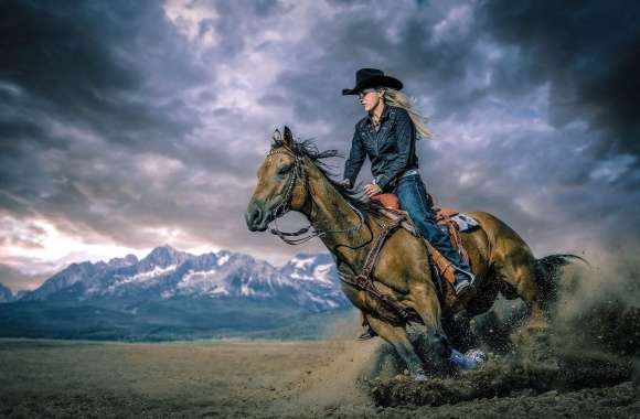Cowgirl Photography Horse Riding wallpapers hd quality