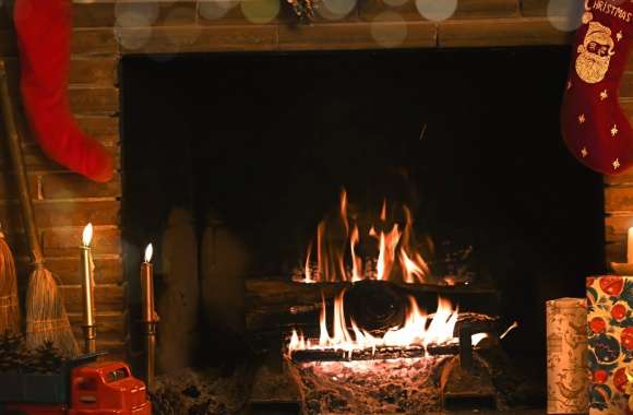 Cozy Christmas Fireplace for a Festive Atmosphere