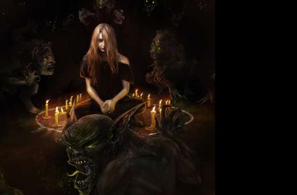 Creature Candle Fantasy Dark Occult wallpapers hd quality