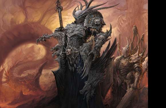 Creature Sword Armor Warrior Dark Video Game Warhammer 40k