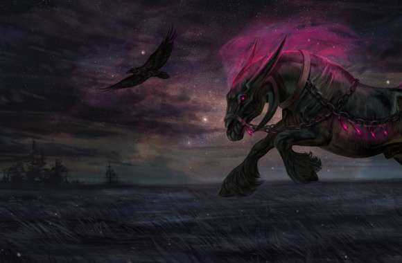 Creepy Night Steed - wallpapers hd quality