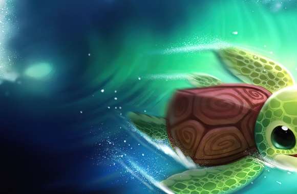 Cute Fantasy Turtle