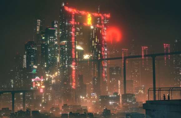 Cyberpunk Nightscape - Sci-Fi City