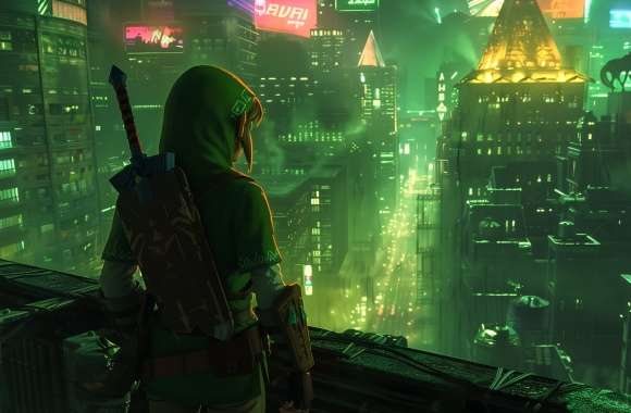 Cyberpunk Zelda Crossover - Link Into the Future