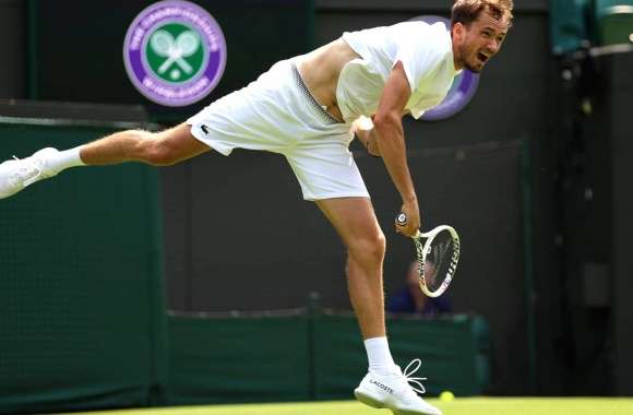 Daniil Medvedev Wimbledon 2023 Action Shot - HD Tennis Wallpaper