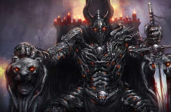 Dark Lord of The Throne HD Fantasy Warrior Wallpaper