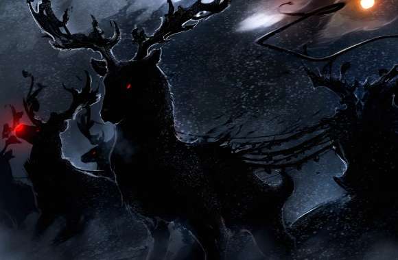 Dark Reindeer Christmas -