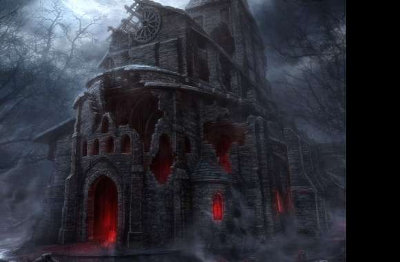 Dark Shadows of a Haunting Building wallpapers hd quality