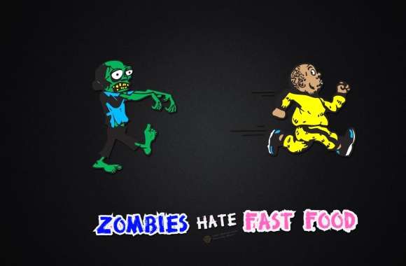 Darkly Funny Zombies Hate Fast Food wallpapers hd quality