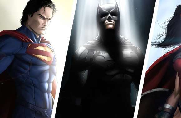 DC Comics Superhero Wonder Woman, Superman & Batman Unite wallpapers hd quality